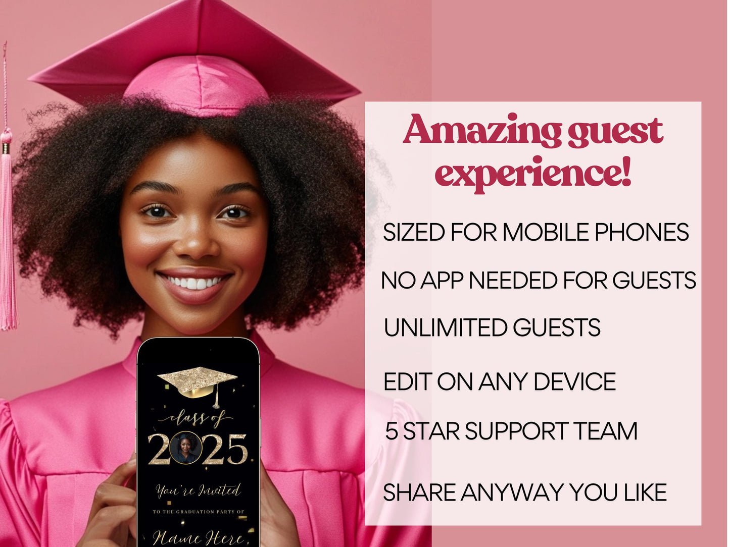 2025 Graduation Video Invitation, Animated Grad Announcement, Graduation Invite, Grad Party music Evite, Animated College Grad Announcement